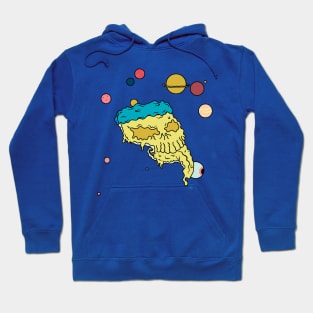 Planet Pizza Face Hoodie